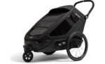 Hamax Outback Next Double Kinderanhänger mit Deichsel und Buggyrad – Bild 8